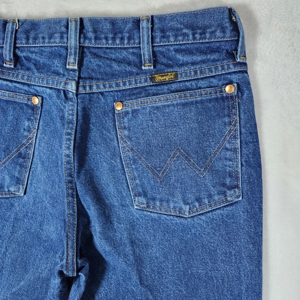 Wrangler Jeans Men 33x31 Dark Wash Excellent Cowboy Cut 936DEN Slim Fit USA Made